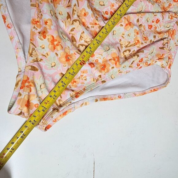 Kona Sol Women's One-Shoulder Floral Swimsuit Built-in Padding Ruched 18W - Picture 6 of 10